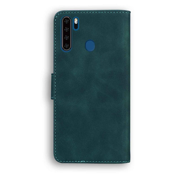 For Blackview A80 Pro Skin Feel Pure Color Flip Leather Phone Case(Green)