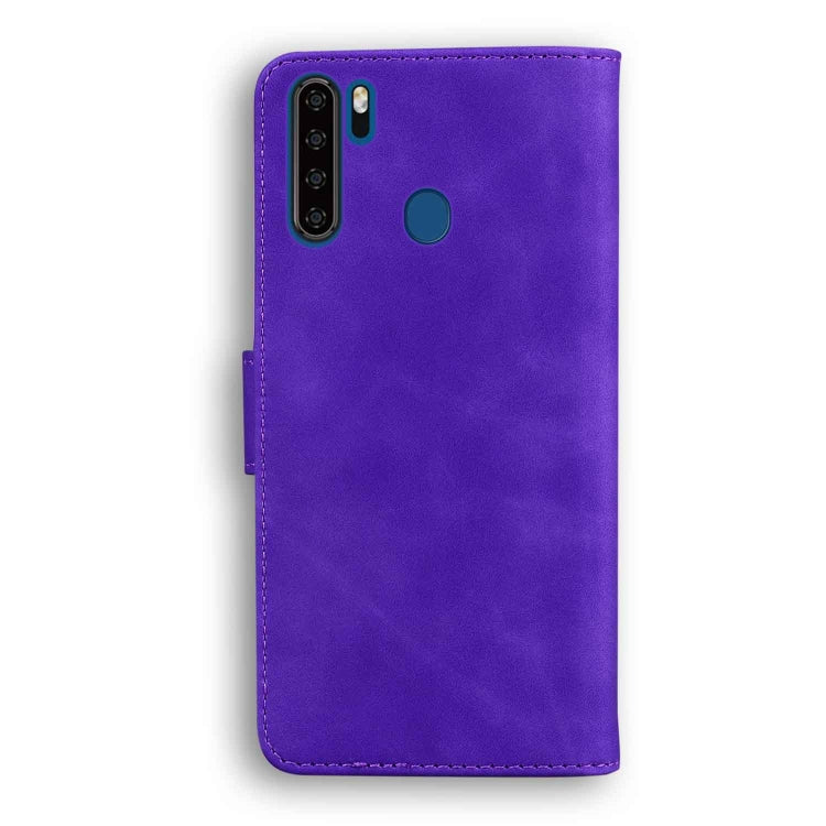For Blackview A80 Pro Skin Feel Pure Color Flip Leather Phone Case(Purple)