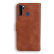 For Blackview A80 Pro Skin Feel Pure Color Flip Leather Phone Case(Brown)