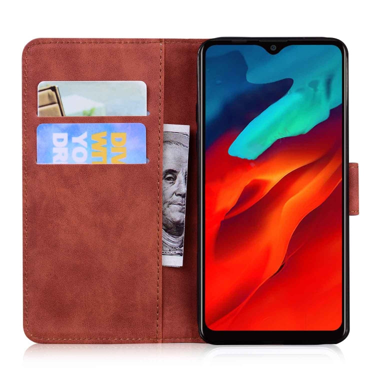For Blackview A80 Pro Skin Feel Pure Color Flip Leather Phone Case(Brown)