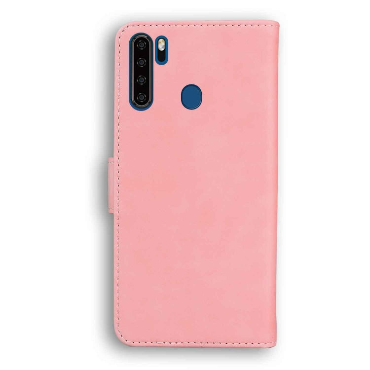 For Blackview A80 Pro Skin Feel Pure Color Flip Leather Phone Case(Pink)
