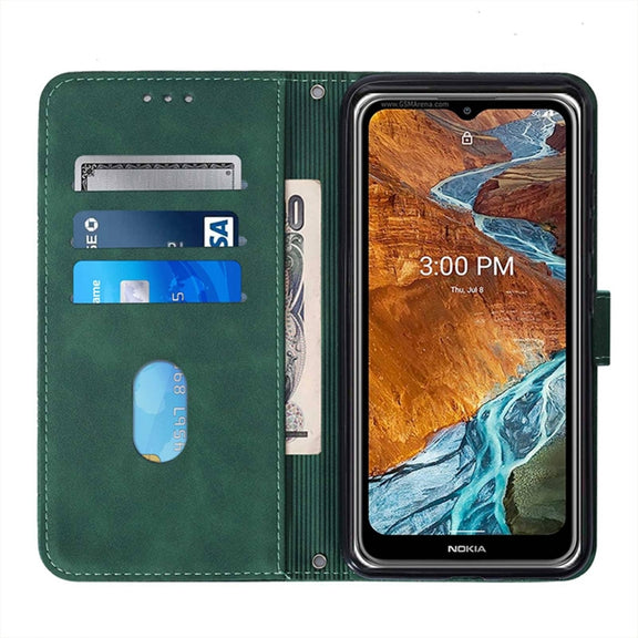 For Samsung Galaxy A03 Core Crossbody 3D Embossed Flip Leather Phone Case(Dark Green)
