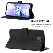 For Xiaomi Redmi 9 / 9 Power / Poco M2 Crossbody 3D Embossed Flip Leather Phone Case(Black)