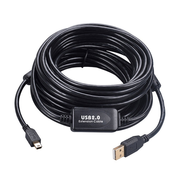 15m Mini 5 Pin to USB 2.0 Camera Extension Data Cable