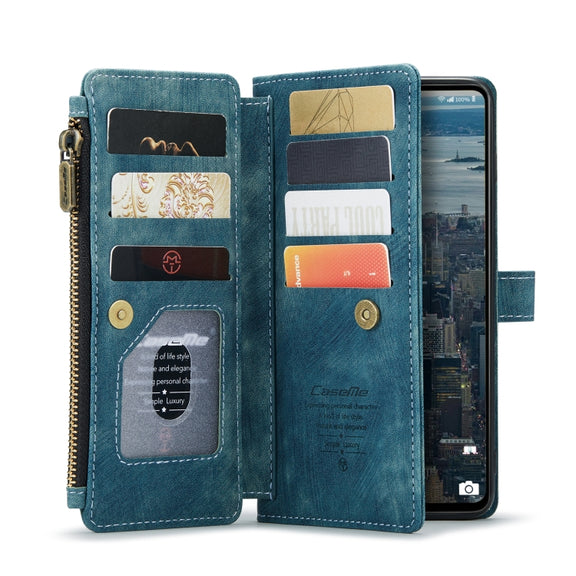 For Samsung Galaxy A53 5G CaseMe C30 Multifunctional Phone Leather Case with Holder & Card Slot & Wallet(Blue)