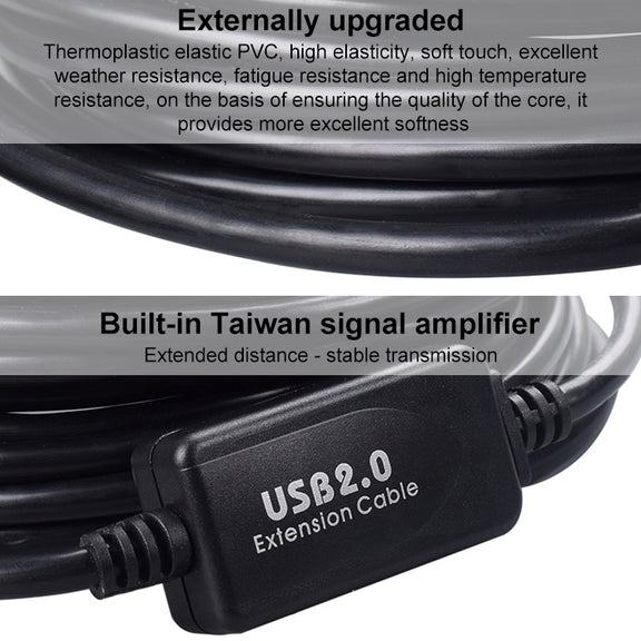 20m Elbow Mini 5 Pin to USB 2.0 Camera Extension Data Cable