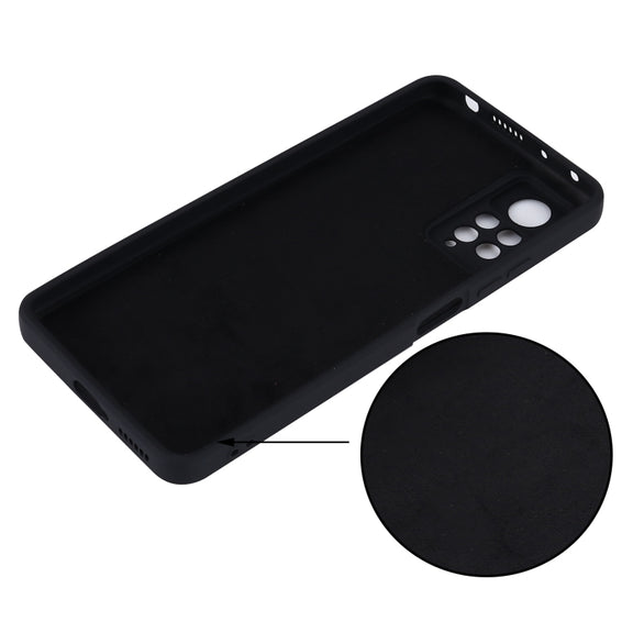 For Xiaomi Redmi Note 11 Pro 4G / 5G Pure Color Liquid Silicone Shockproof Phone Case(Black)
