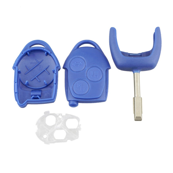 A153 Straight Car Key Shell Round Embryo Metal Embryo Length 35mm for Ford Transit 3-button