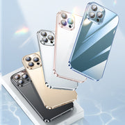 For iPhone 11 SULADA Lens Protector Plated Clear Case (Black)