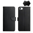 For iPhone SE 2022 / SE 2020 / 8 / 7 Genuine Leather Fingerprint-proof Horizontal Flip Phone Case(Black) - iPhone SE 2022 / 2020 / 8 / 7 Cases by PMC TechLife | Online Shopping South Africa | PMC TechLife