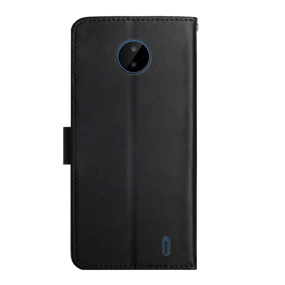 For Nokia C10 / C20 Genuine Leather Fingerprint-proof Horizontal Flip Phone Case(Black)
