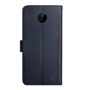 For Nokia C10 / C20 Genuine Leather Fingerprint-proof Horizontal Flip Phone Case(Blue)