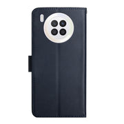 For Huawei Nova 8i/Honor 50 Lite Global Genuine Leather Fingerprint-proof Horizontal Flip Phone Case(Blue)