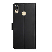 For Huawei P20 Lite Genuine Leather Fingerprint-proof Horizontal Flip Phone Case(Black)
