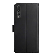 For Huawei P20 Pro Genuine Leather Fingerprint-proof Horizontal Flip Phone Case(Black)