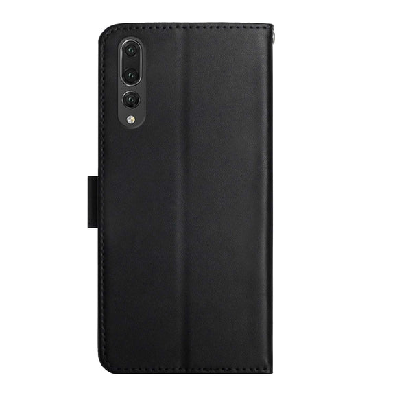 For Huawei P20 Pro Genuine Leather Fingerprint-proof Horizontal Flip Phone Case(Black)