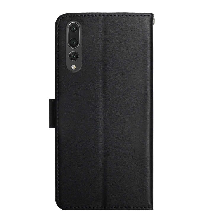 For Huawei P20 Pro Genuine Leather Fingerprint-proof Horizontal Flip Phone Case(Black)