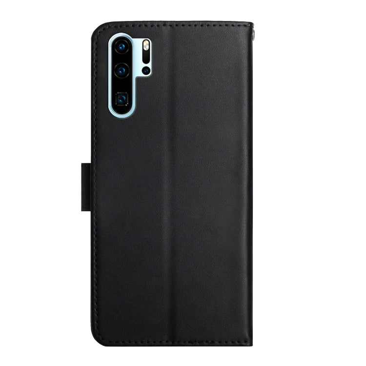 For Huawei P30 Pro Genuine Leather Fingerprint-proof Horizontal Flip Phone Case(Black)