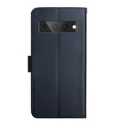 For Google Pixel 7 Pro Genuine Leather Fingerprint-proof Horizontal Flip Phone Case(Blue)