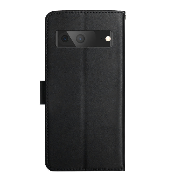For Google Pixel 7 Genuine Leather Fingerprint-proof Horizontal Flip Phone Case(Black)
