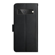 For Google Pixel 7 Genuine Leather Fingerprint-proof Horizontal Flip Phone Case(Black)
