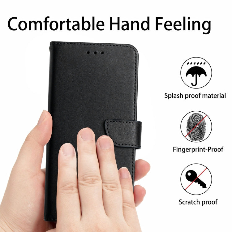 For Google Pixel 7 Genuine Leather Fingerprint-proof Horizontal Flip Phone Case(Black)