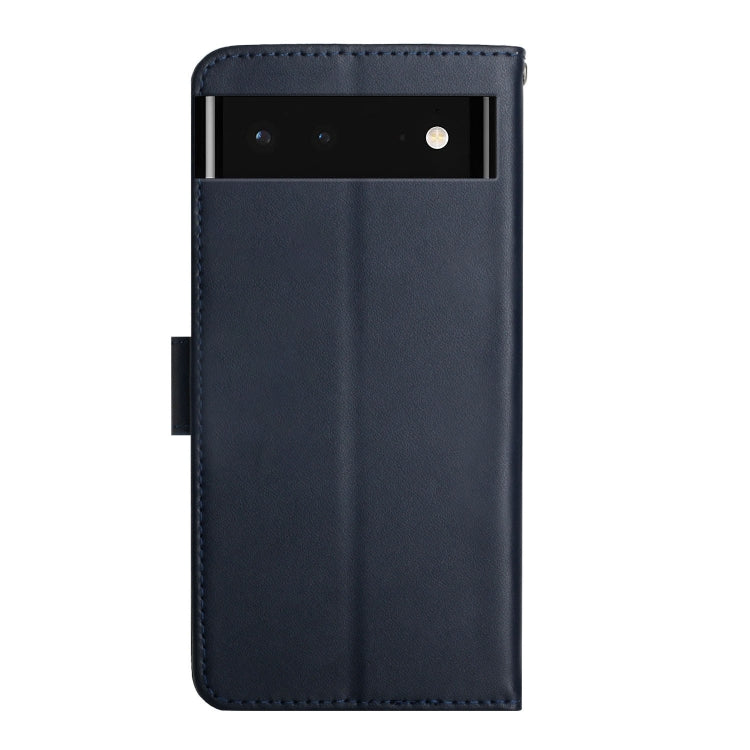 For Google Xperia 6 Genuine Leather Fingerprint-proof Horizontal Flip Phone Case(Blue)