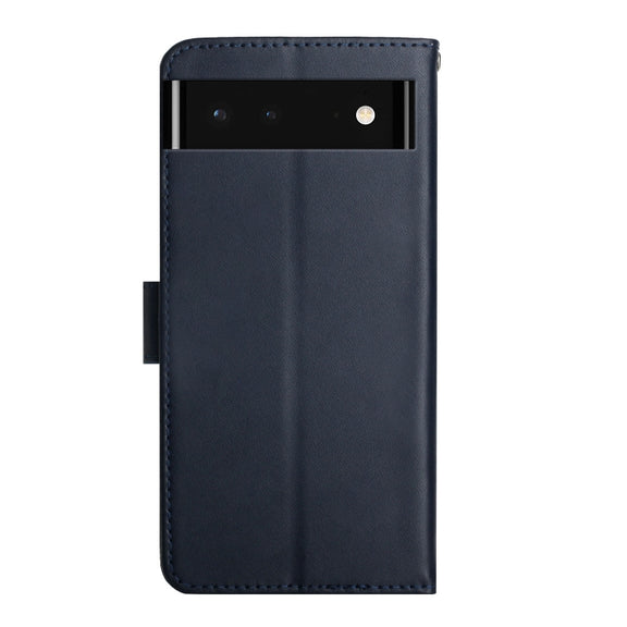 For Google Xperia 6 Genuine Leather Fingerprint-proof Horizontal Flip Phone Case(Blue)