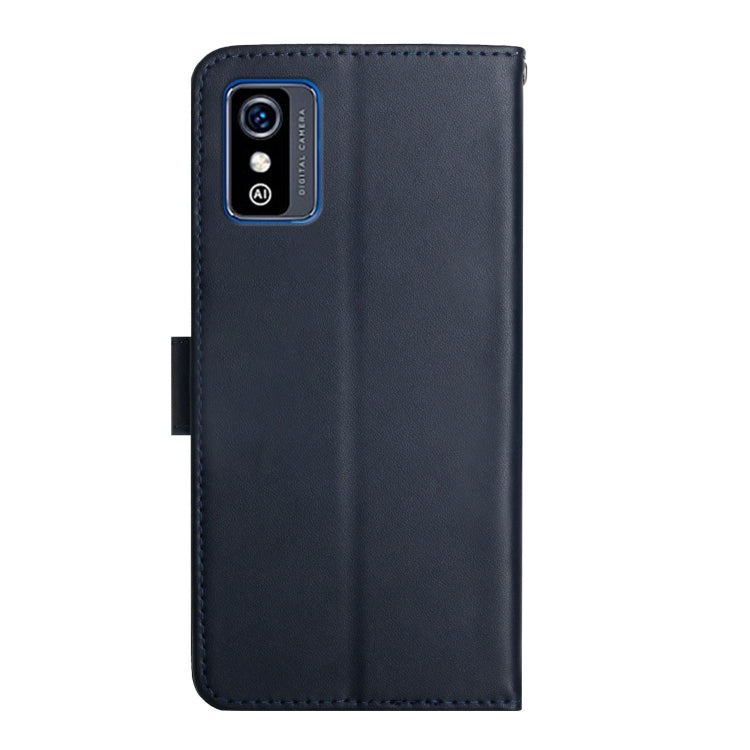 For ZTE Blade L9 Genuine Leather Fingerprint-proof Horizontal Flip Phone Case(Blue)