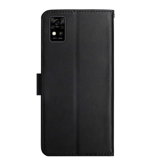 For ZTE Blade A31 Genuine Leather Fingerprint-proof Horizontal Flip Phone Case(Black)