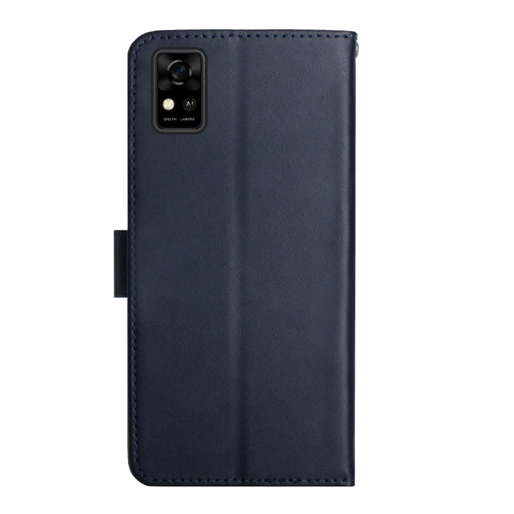 For ZTE Blade A31 Genuine Leather Fingerprint-proof Horizontal Flip Phone Case(Blue)