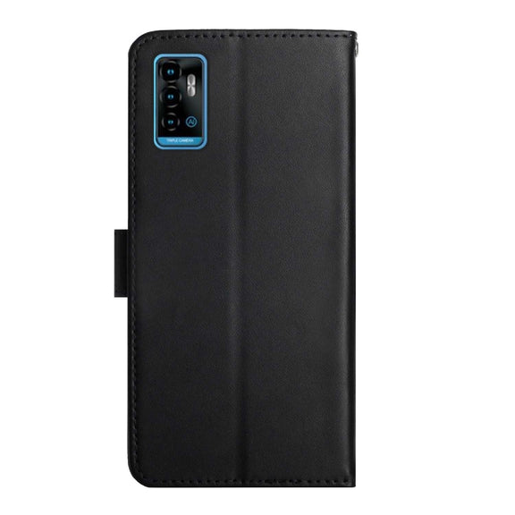 For ZTE Blade A71 Genuine Leather Fingerprint-proof Horizontal Flip Phone Case(Black)