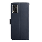 For ZTE Libero 5G II Genuine Leather Fingerprint-proof Horizontal Flip Phone Case(Blue)