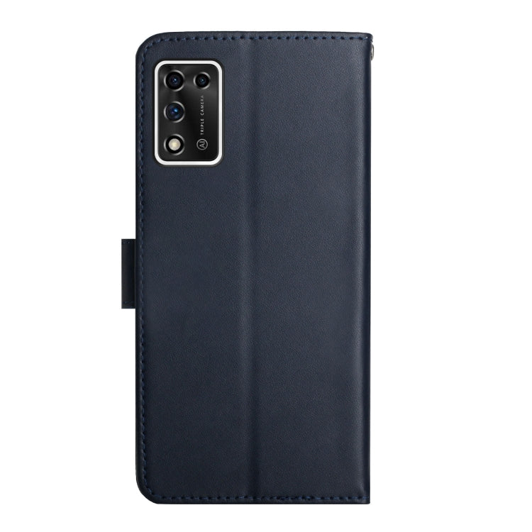 For ZTE Libero 5G II Genuine Leather Fingerprint-proof Horizontal Flip Phone Case(Blue)