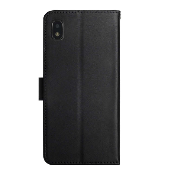 For ZTE Blade L210 Genuine Leather Fingerprint-proof Horizontal Flip Phone Case(Black)