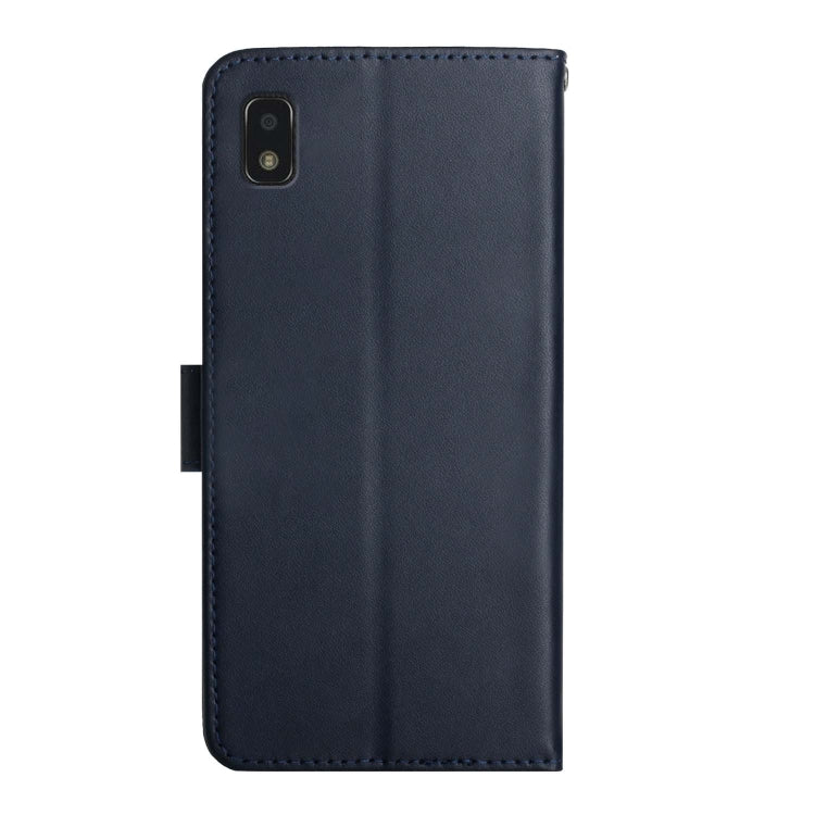 For ZTE Blade L210 Genuine Leather Fingerprint-proof Horizontal Flip Phone Case(Blue)