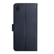 For ZTE Blade L210 Genuine Leather Fingerprint-proof Horizontal Flip Phone Case(Blue)