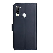 For ZTE Libero 5G Genuine Leather Fingerprint-proof Horizontal Flip Phone Case(Blue)