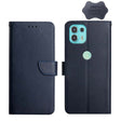 For Motorola Moto Edge 20 Lite Genuine Leather Fingerprint-proof Horizontal Flip Phone Case(Blue) - Motorola Cases by PMC TechLife | Online Shopping South Africa | PMC TechLife | Buy Now Pay Later Mobicred
