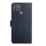 For Motorola Moto G9 Power Genuine Leather Fingerprint-proof Horizontal Flip Phone Case(Blue)
