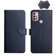 For Motorola Moto G30 Genuine Leather Fingerprint-proof Horizontal Flip Phone Case(Blue) - Motorola Cases by PMC TechLife | Online Shopping South Africa | PMC TechLife | Buy Now Pay Later Mobicred
