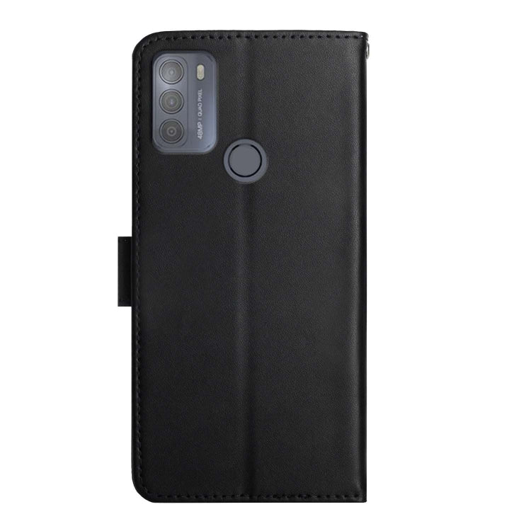 For Motorola Moto G50 Genuine Leather Fingerprint-proof Horizontal Flip Phone Case(Black)