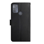 For Motorola Moto G50 Genuine Leather Fingerprint-proof Horizontal Flip Phone Case(Black)