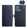 For Motorola Moto G60 Genuine Leather Fingerprint-proof Horizontal Flip Phone Case(Blue) - Motorola Cases by PMC TechLife | Online Shopping South Africa | PMC TechLife | Buy Now Pay Later Mobicred