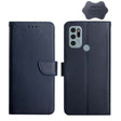 For Motorola Moto G60s Genuine Leather Fingerprint-proof Horizontal Flip Phone Case(Blue) - Motorola Cases by PMC TechLife | Online Shopping South Africa | PMC TechLife | Buy Now Pay Later Mobicred