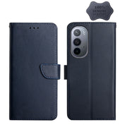 For Motorola Moto Edge X30 Genuine Leather Fingerprint-proof Horizontal Flip Phone Case(Blue)