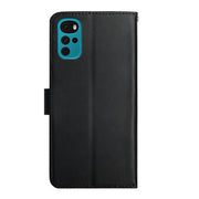For Motorola Moto G22 Genuine Leather Fingerprint-proof Horizontal Flip Phone Case(Black)