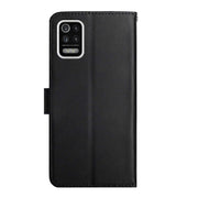 For LG K42 Genuine Leather Fingerprint-proof Flip Phone Case(Black)