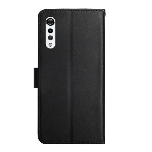 For LG Velvet 2 Pro Genuine Leather Fingerprint-proof Flip Phone Case(Black)