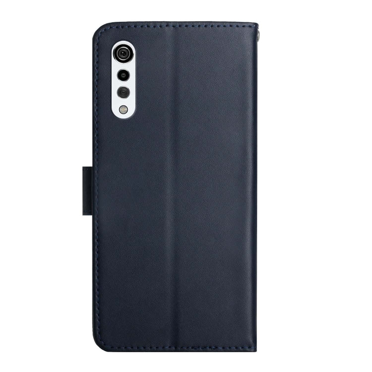 For LG Velvet 2 Pro Genuine Leather Fingerprint-proof Flip Phone Case(Blue)
